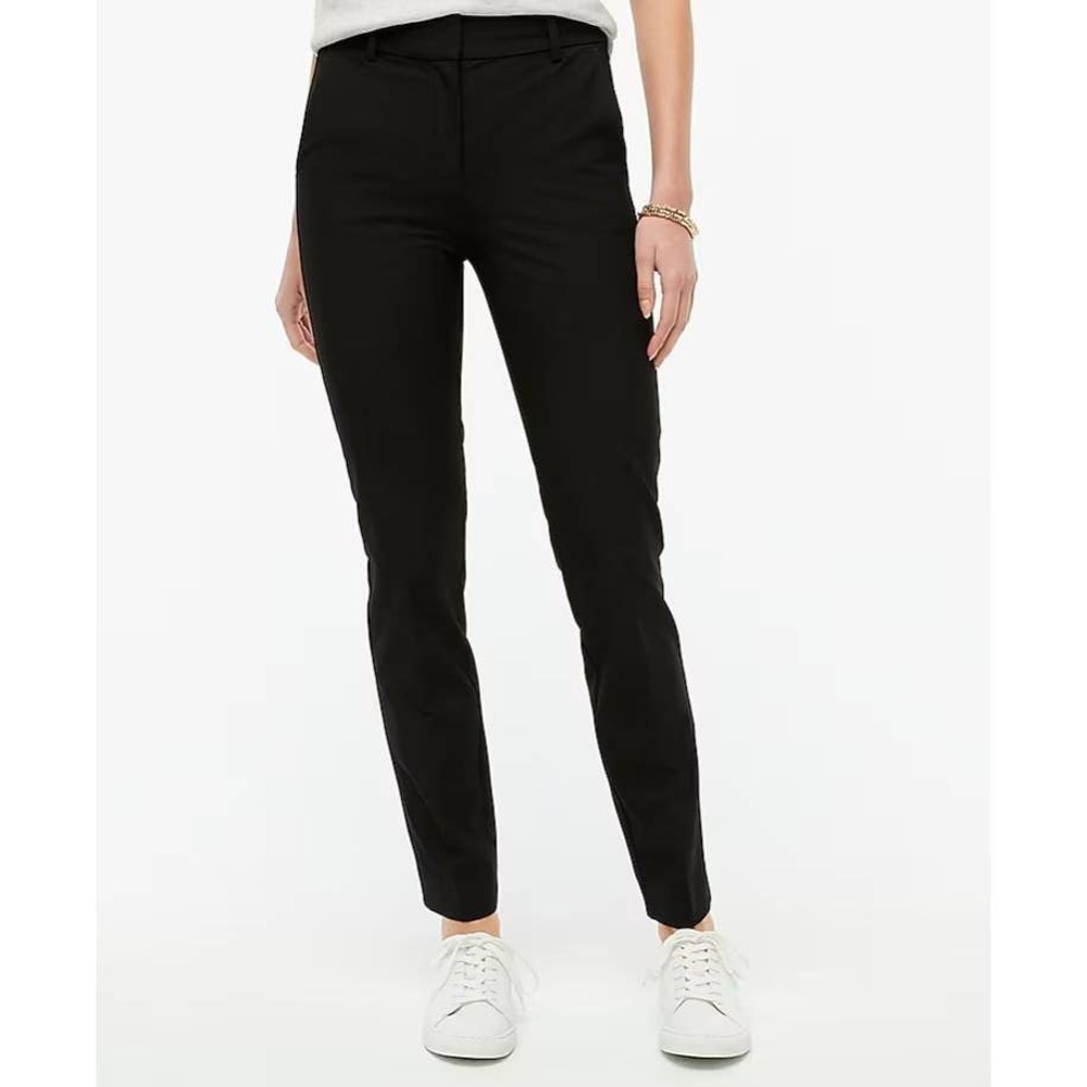 J.Crew Ruby Black Stretch Twill Pants Women's NWT Size 6 High Rise Career